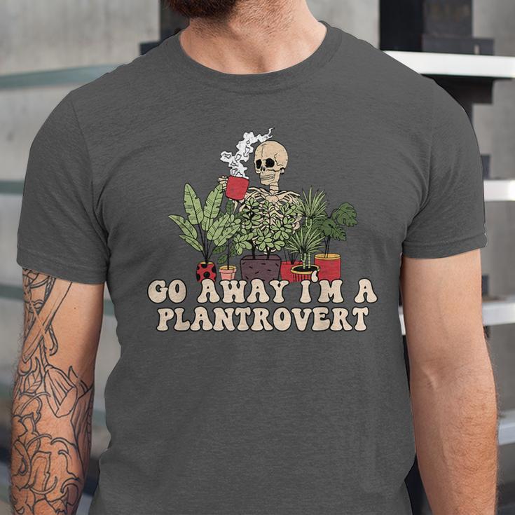 Plant Coffee Lover Plantrovert Gardening Introvert Unisex Jersey T-Shirt