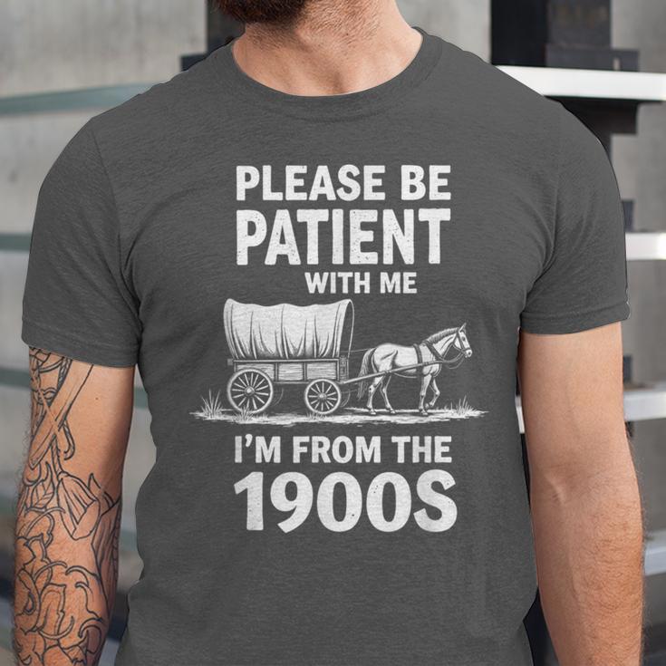 Playful Slow Pace Please Be Patient I'm From The 1900s Unisex Jersey T-Shirt Playful Slow Pace Please Be Patient I'm From The 1900s Unisex Jersey T-Shirt
