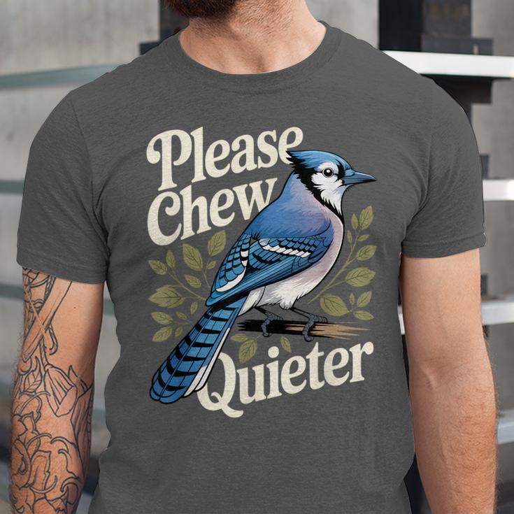 Please Chew Quieter Introvert Christmas Bird Watcher Unisex Jersey T-Shirt Please Chew Quieter Introvert Christmas Bird Watcher Unisex Jersey T-Shirt