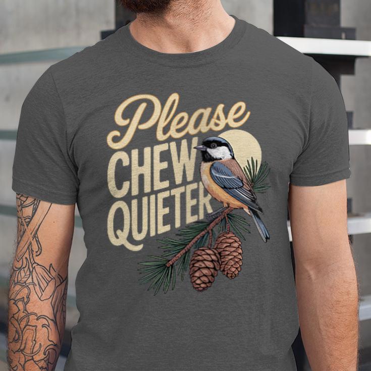 Please Chew Quieter Introverts Casual Everyday Unisex Jersey T-Shirt