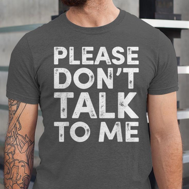 Please Don't Talk To Me Introvert Graphic Unisex Jersey T-Shirt Please Don't Talk To Me Introvert Graphic Unisex Jersey T-Shirt