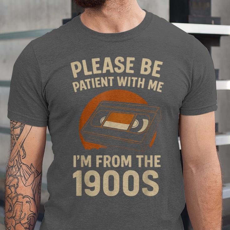 Please Be Patient I'm From The 1900s – Vintage Tape Unisex Jersey T-Shirt