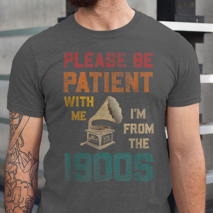 Please Be Patient With Me I'm From The 1900s Cool Gramophone Unisex Jersey T-Shirt