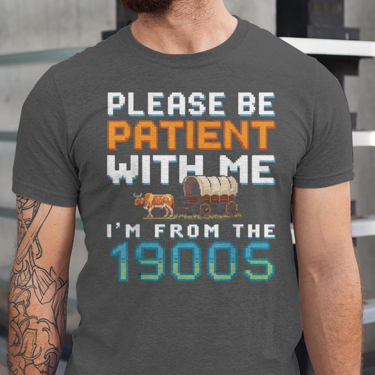 Please Be Patient With Me I'm From The 1900s Retro Grandpa Unisex Jersey T-Shirt