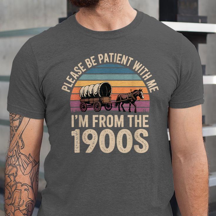 Please Be Patient With My I'm From The 1900s Retro Vintage Unisex Jersey T-Shirt