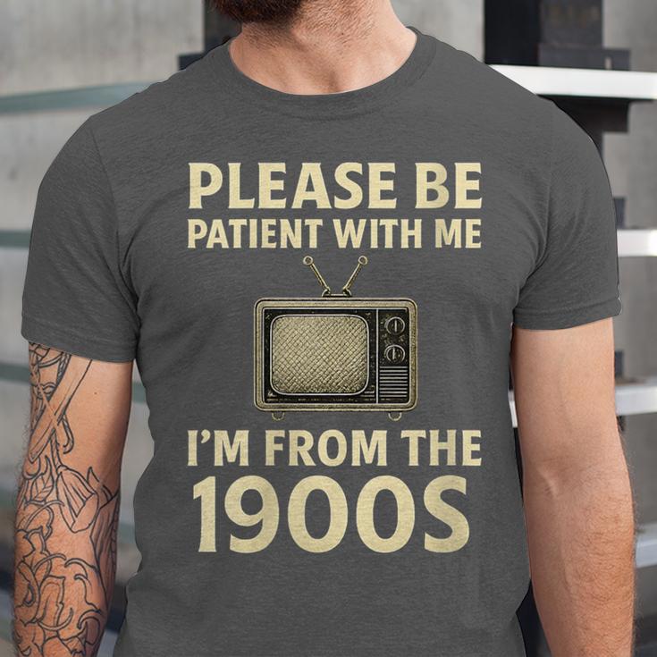Please Be Patient With Me I'm From The 1900s Television Set Unisex Jersey T-Shirt