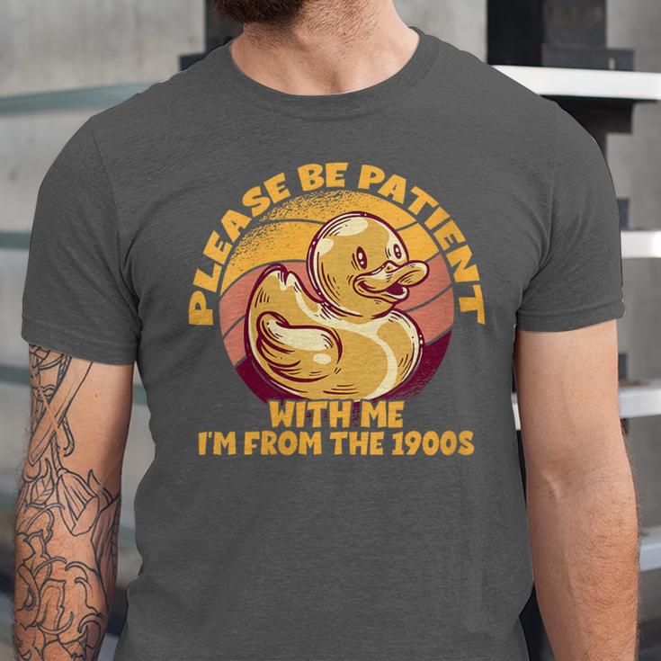 Please Be Patient I'm From The 1900s Vintage Toy Duck Unisex Jersey T-Shirt
