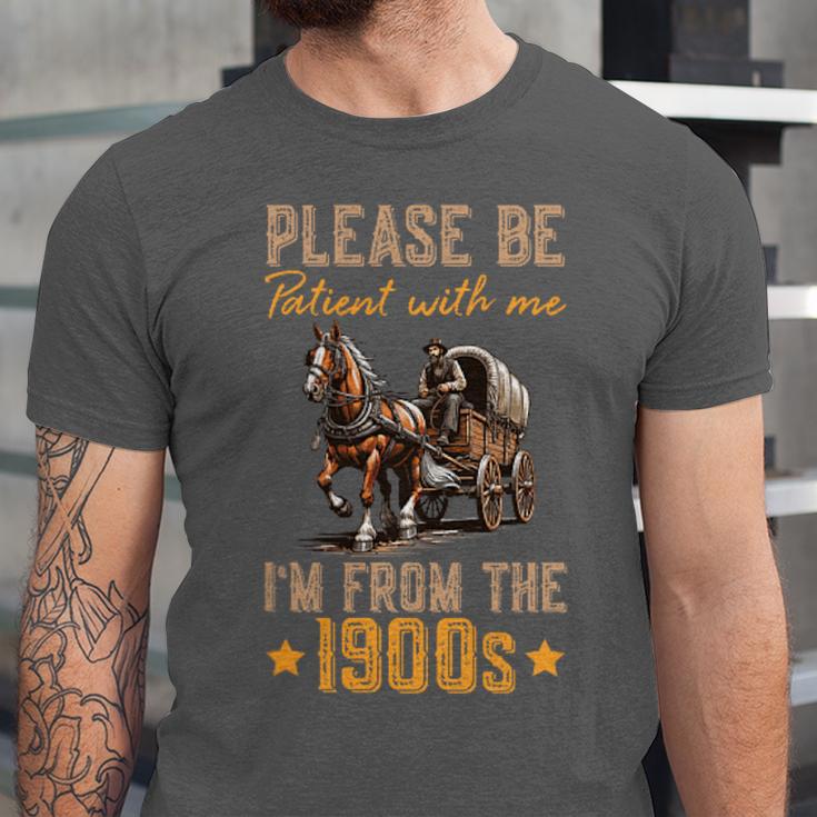 Please Be Patient With Mee I'm From The 1900s Minimalist Unisex Jersey T-Shirt