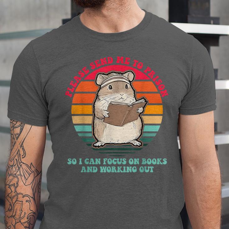Please Send Me To Prison So I Can Focus On Books Unisex Jersey T-Shirt Please Send Me To Prison So I Can Focus On Books Unisex Jersey T-Shirt