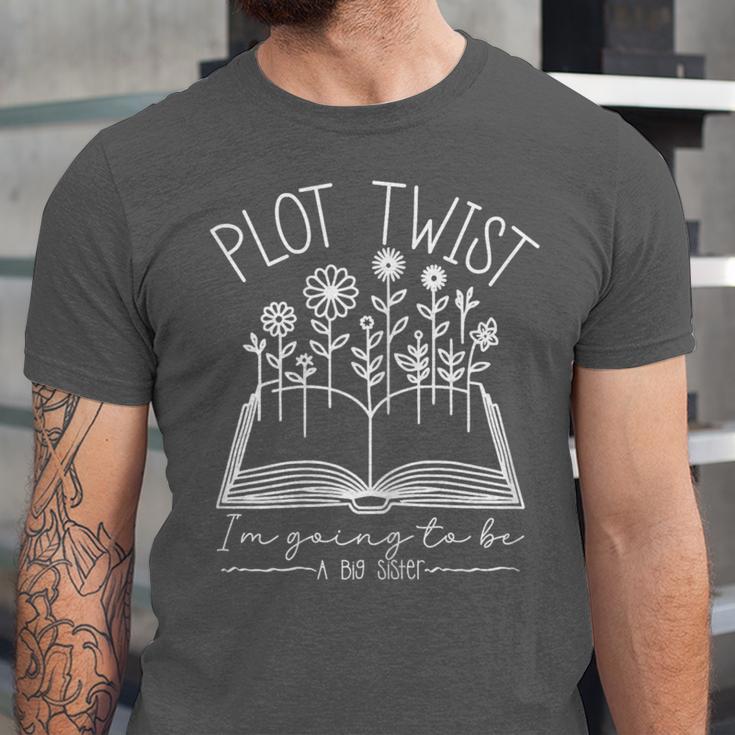 Plot Twist I'm Going To Be A Big Sister Literary Book Kids Unisex Jersey T-Shirt