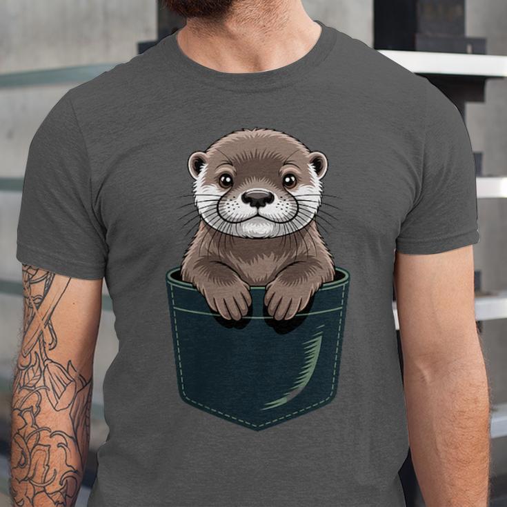 Pocket Otter Lover Introvert Cute Animal Fun Surprise Unisex Jersey T-Shirt Pocket Otter Lover Introvert Cute Animal Fun Surprise Unisex Jersey T-Shirt