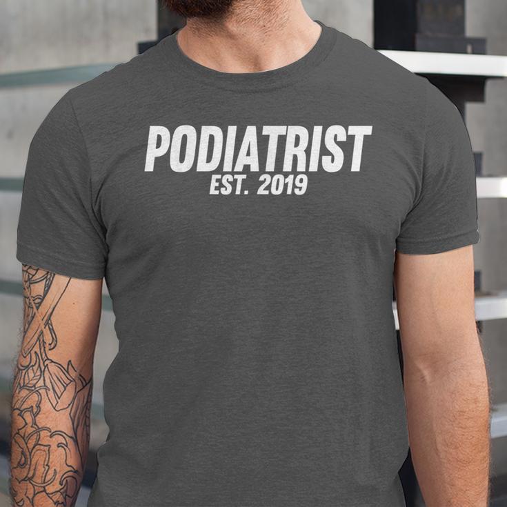 Podiatrist Graduation Shirt Podiatrist Est 2019 Unisex Jersey T-Shirt
