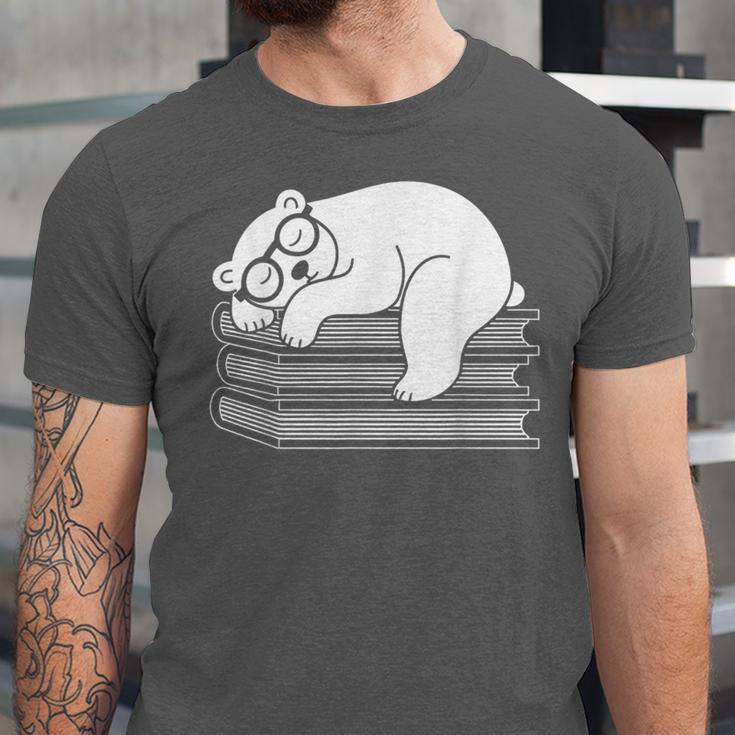 Polar Bear Reading Book Pajama Sleep Unisex Jersey T-Shirt Polar Bear Reading Book Pajama Sleep Unisex Jersey T-Shirt