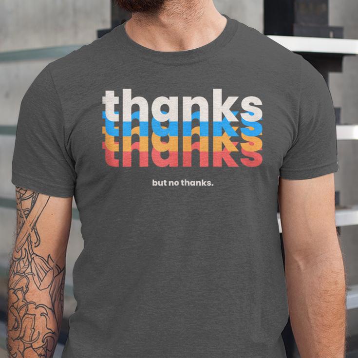Polite Introvert Thanks But No Thanks Retro Graphic Unisex Jersey T-Shirt Polite Introvert Thanks But No Thanks Retro Graphic Unisex Jersey T-Shirt