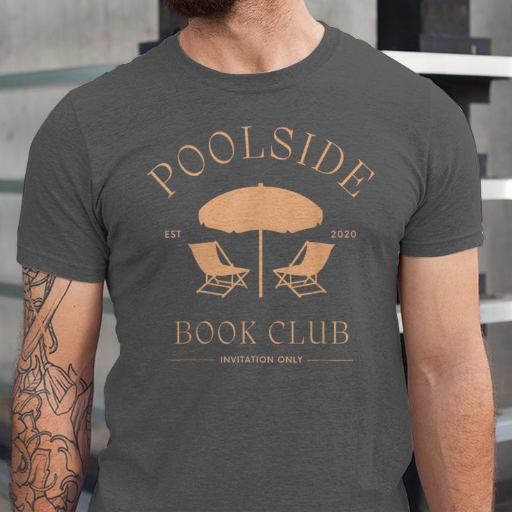 Poolside Book Club Summer Reading Book Lover Swimming Shirt For Men Women Unisex Jersey T-Shirt