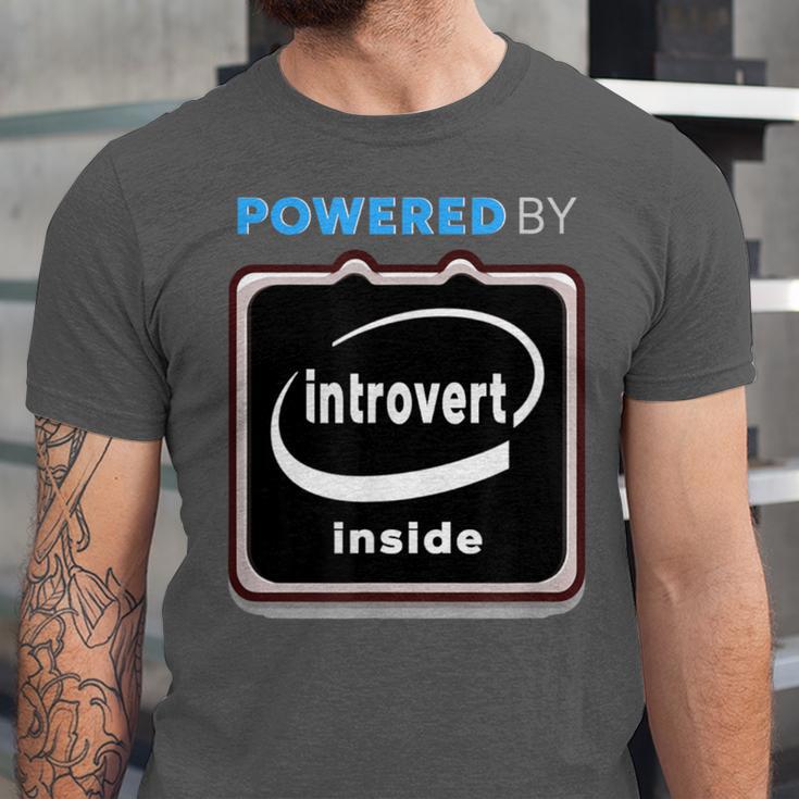 Powered By Introvert Inside Embrace Your Quiet Strength Unisex Jersey T-Shirt