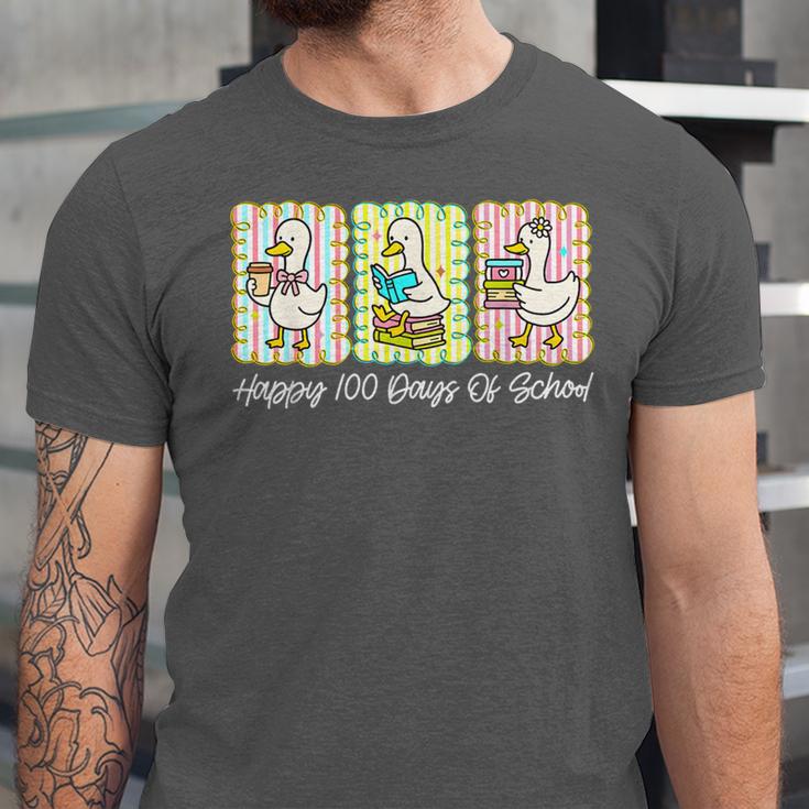 Preppy 100 Days Of School Goose Coffee Books Teacher Life Unisex Jersey T-Shirt Preppy 100 Days Of School Goose Coffee Books Teacher Life Unisex Jersey T-Shirt