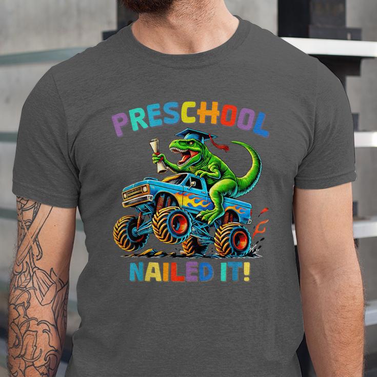 Preschool Graduation Monster Truck Dinosaur Boys Dino Tee Unisex Jersey T-Shirt
