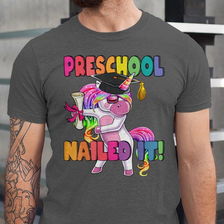 Preschool Nailed It Flossing Unicorn Graduation Shirt Unisex Jersey T-Shirt