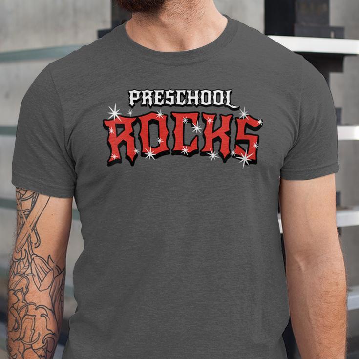 Preschool Rocks Back To School Graduation Teacher Student Unisex Jersey T-Shirt