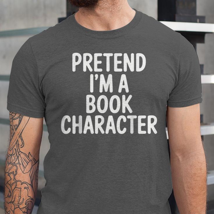 Pretend I'm A Book Character Costumes For Kids Halloween Unisex Jersey T-Shirt Pretend I'm A Book Character Costumes For Kids Halloween Unisex Jersey T-Shirt