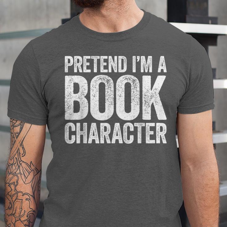 Pretend I'm A Book Character Shirt Adult Kids Costume Unisex Jersey T-Shirt