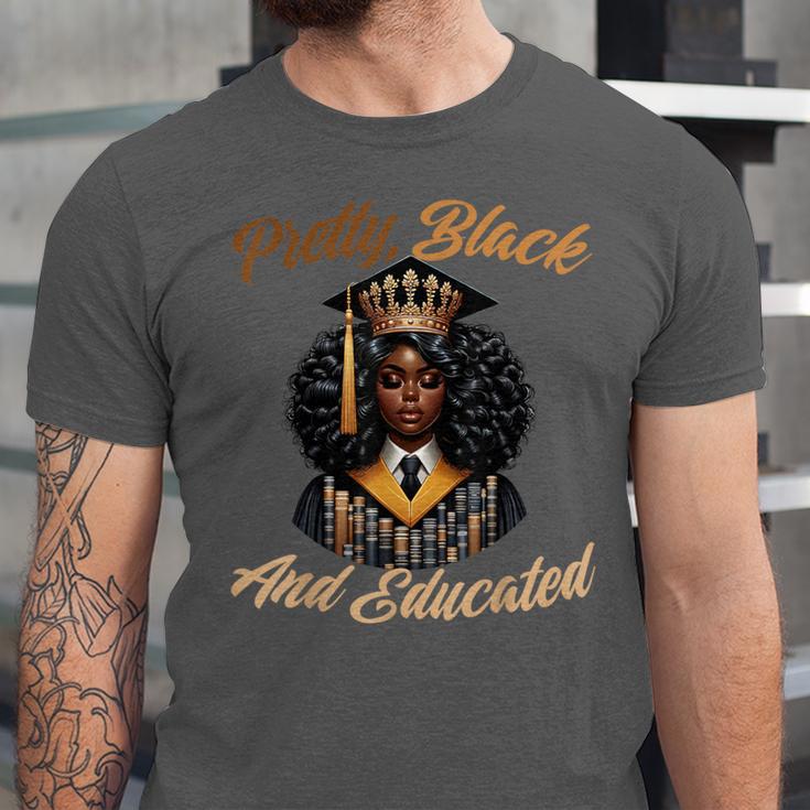 Pretty Educated African American Graduation Class 2024 Unisex Jersey T-Shirt