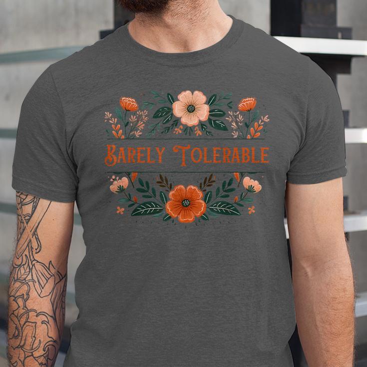 Pride And Prejudice Barely Tolerable Book Lover Bookish Unisex Jersey T-Shirt Pride And Prejudice Barely Tolerable Book Lover Bookish Unisex Jersey T-Shirt