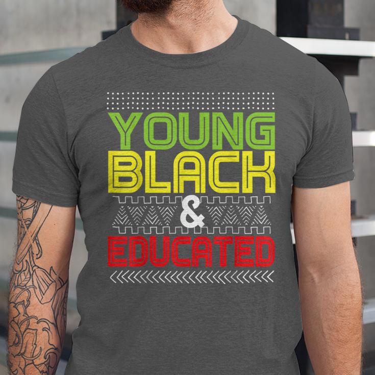 Proud African American Educated Graduation Unisex Jersey T-Shirt