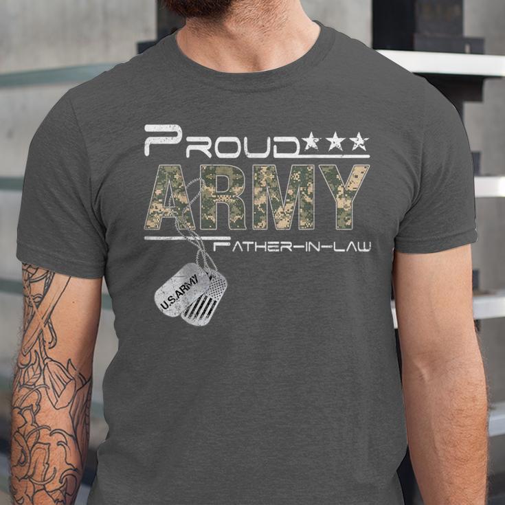 Proud Army Father-In-Law US Army Graduation Father-In-Law Unisex Jersey T-Shirt