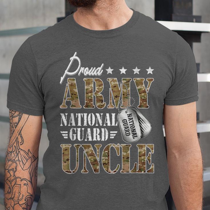 Proud Army National Guard Uncle National Guard Graduation Unisex Jersey T-Shirt