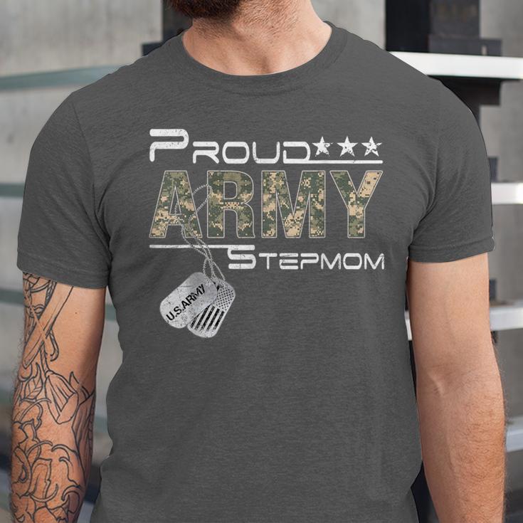 Proud Army Stepmom Army Graduation Stepmom US Army Stepmom Unisex Jersey T-Shirt