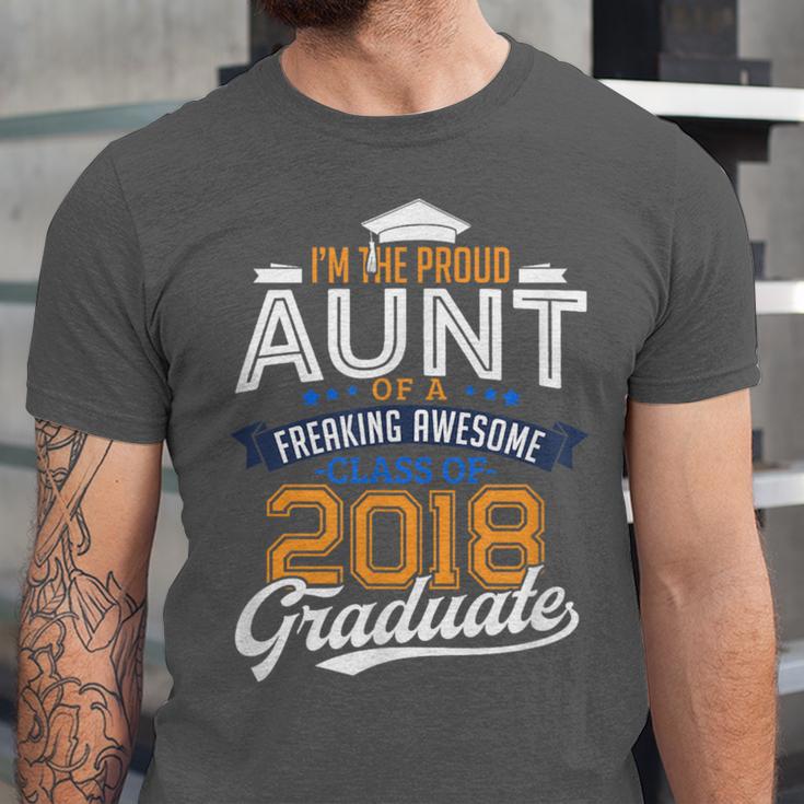 Proud Aunt Of 2018 Graduate Shirt Graduation Grad Class Unisex Jersey T-Shirt