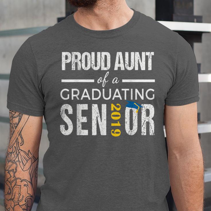 Proud Aunt Of 2019 Senior Graduation Shirt Family Graduation Unisex Jersey T-Shirt
