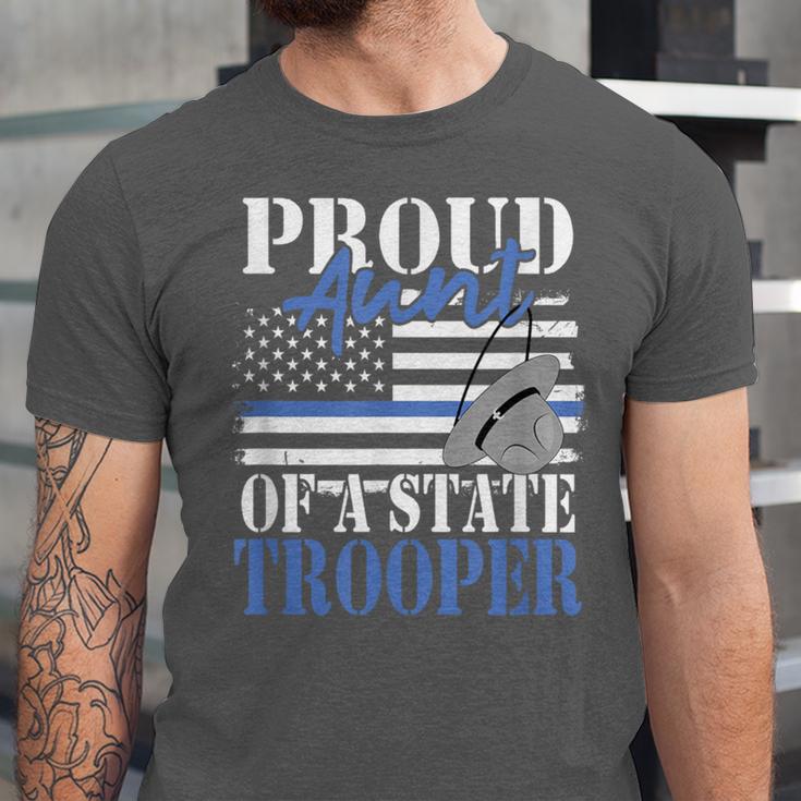 Proud Aunt Of a State Trooper Police Officer Graduation Unisex Jersey T-Shirt