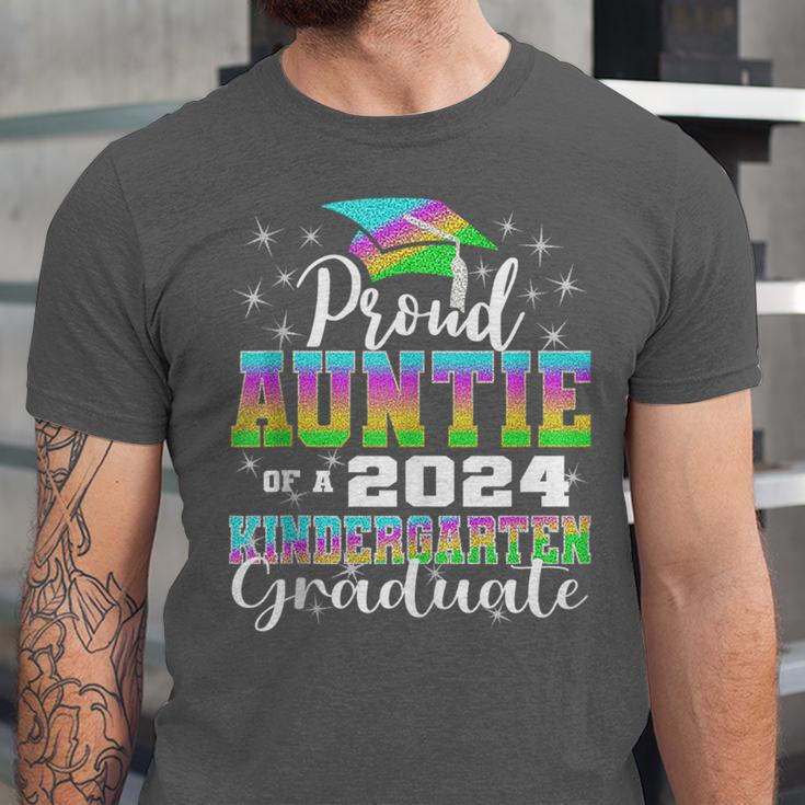Proud Auntie Of Kindergarten Graduate 2024 Graduation Auntie Unisex Jersey T-Shirt