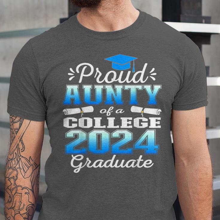 Proud Aunty Of 2024 College Graduate Family 24 Graduation Unisex Jersey T-Shirt