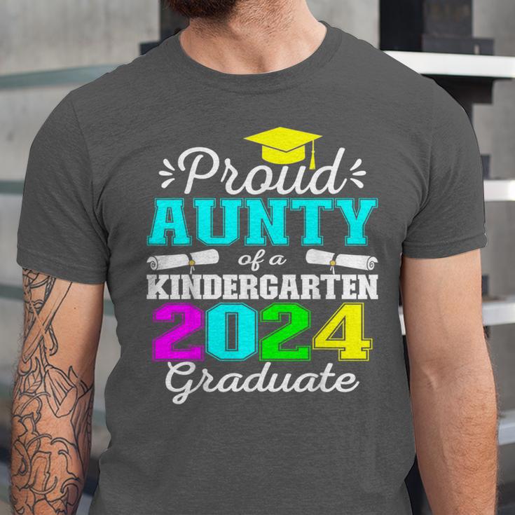 Proud Aunty Of Kindergarten Graduate 2024 Graduation Aunty Unisex Jersey T-Shirt