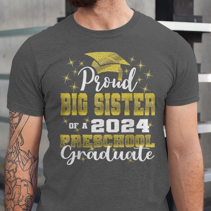 Proud Big Sister Of Pre School Graduate 2024 Graduation Big Unisex Jersey T-Shirt