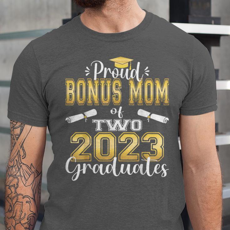 Proud Bonus Mom Of Two 2023 Graduate Class 2023 Graduation Unisex Jersey T-Shirt
