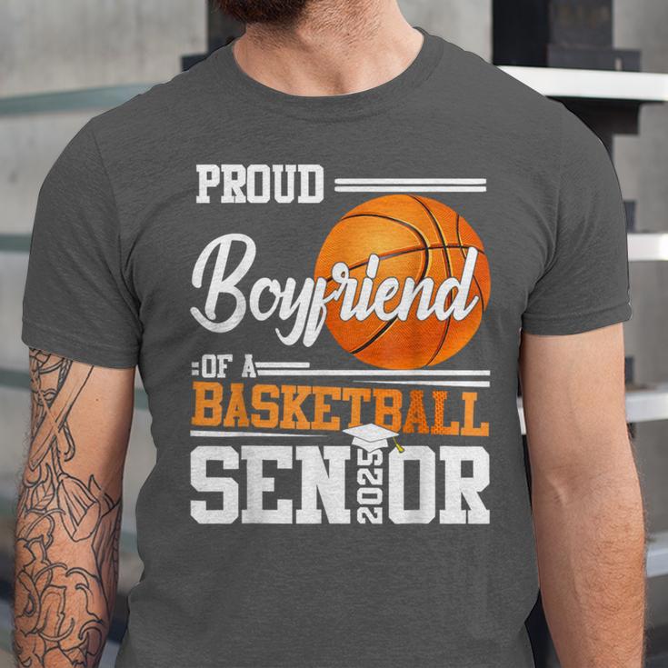Proud Boyfriend Of A 2025 Senior Graduation Basketball Unisex Jersey T-Shirt