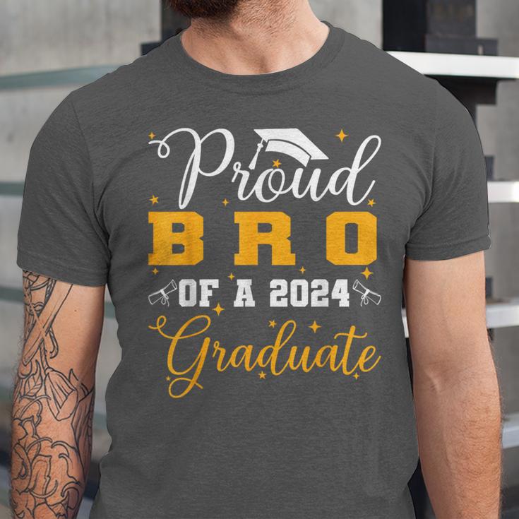 Proud Bro Of A Class Of 2024 Graduate Senior Graduation Unisex Jersey T-Shirt