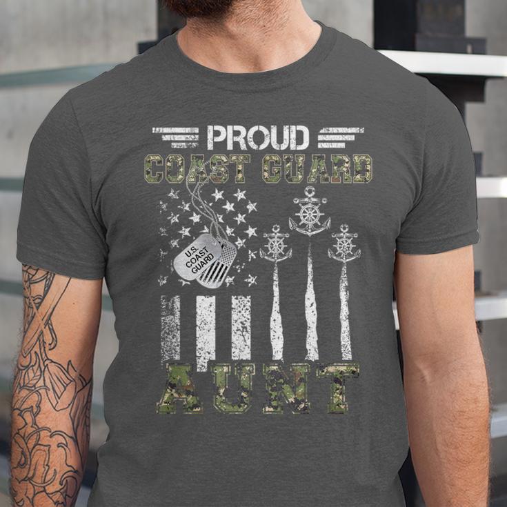 Proud Coast Guard Aunt US Coast Guard Graduation Aunt Unisex Jersey T-Shirt