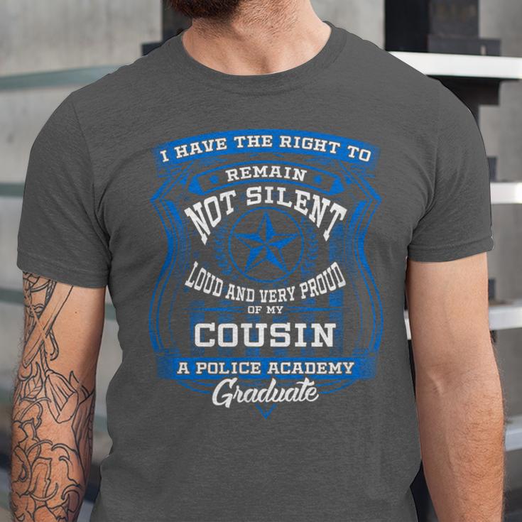 Proud Of Cousin Police Academy Graduation Shirt Unisex Jersey T-Shirt