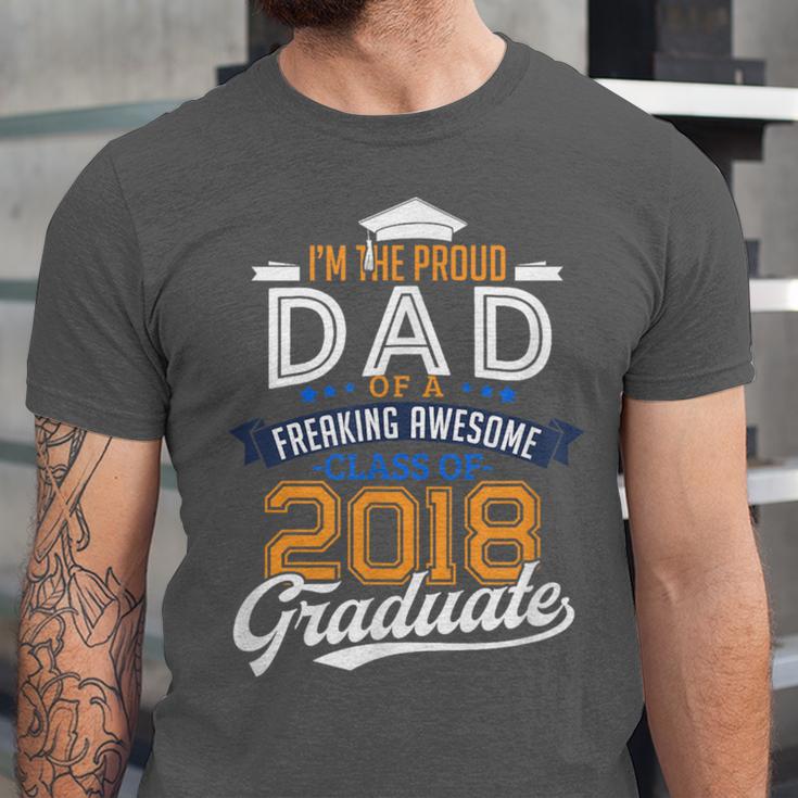 Proud Dad Of A 2018 Graduate Shirt Graduation Grad Class Unisex Jersey T-Shirt