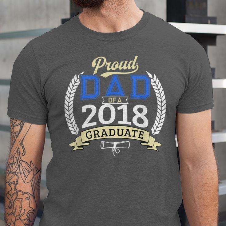 Proud Dad Of A 2018 Graduate Shirt Graduation Grad Unisex Jersey T-Shirt