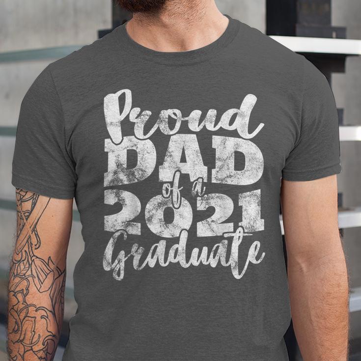 Proud Dad Of a 2021 Graduate Father Senior 21 Graduation Unisex Jersey T-Shirt