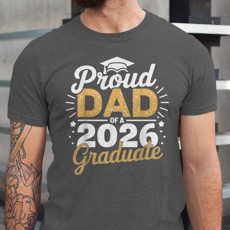 Proud Dad Of A 2026 Graduate Class Of 2026 Dad Graduation Unisex Jersey T-Shirt