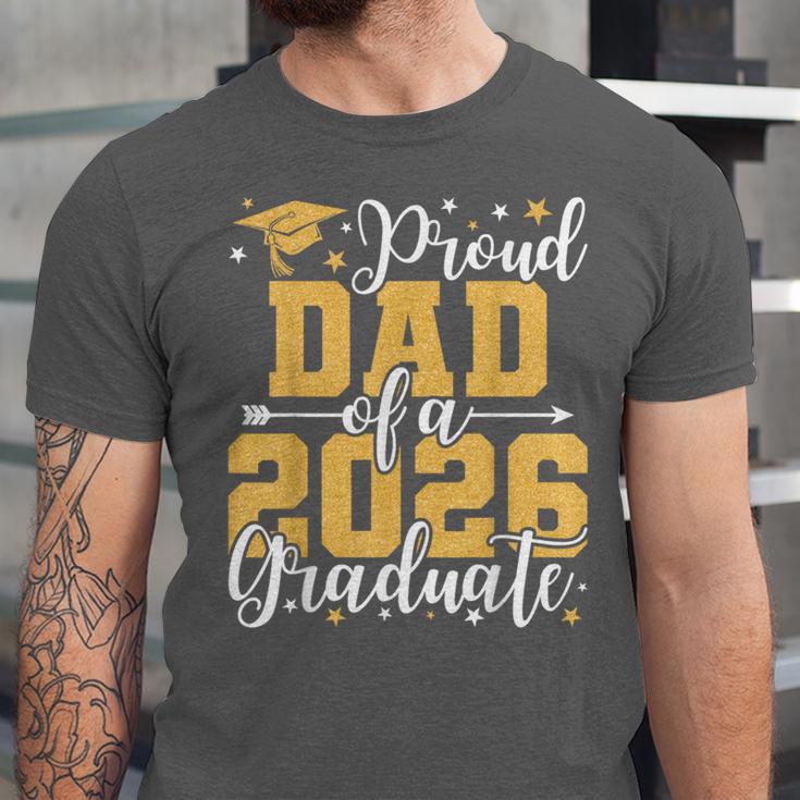 Proud Dad Of A 2026 Graduate Senior Graduation Class Of 2026 Unisex Jersey T-Shirt