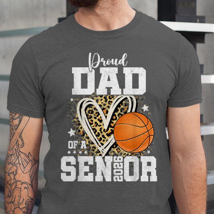 Proud Dad Of A 2026 Senior Basketball Graduation Leopard Unisex Jersey T-Shirt